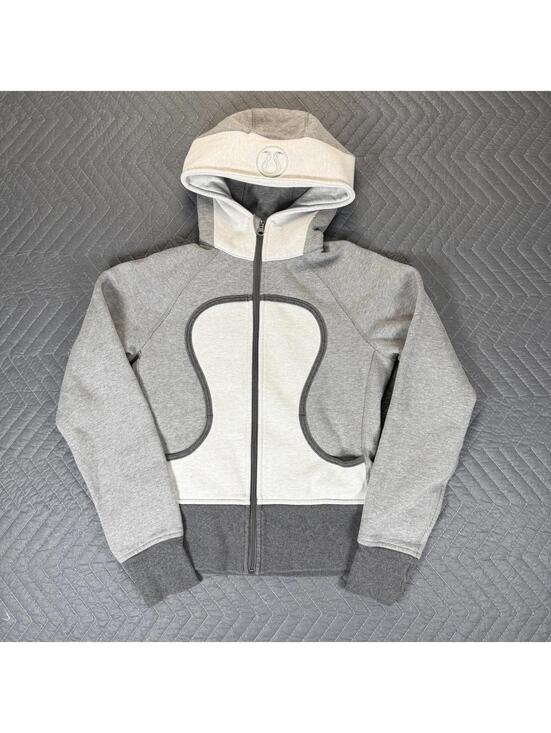 lululemon athletica Tops - Lululemon Scuba Full Zip Hoodie Grey Size 6